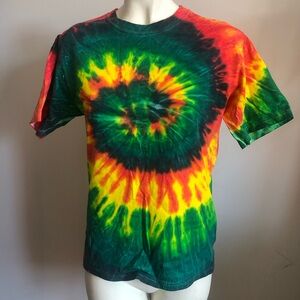 Bright Hand Tie Tyed T-shirt vibrant colors! Hanes Heavyweight Unisex S